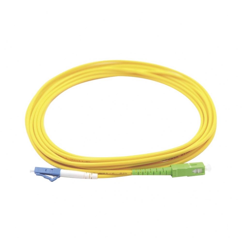 LinkedPRO Cable Fibra Óptica Monomodo OS1/OS2 LC Macho - SC Macho, 3 Metros, Amarillo