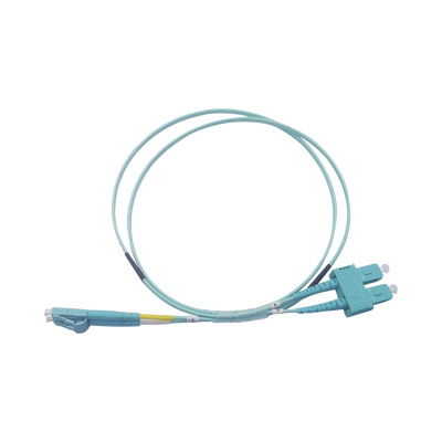 LinkedPRO Cable Fibra Óptica Multimodo OM3 LC Macho - SC Macho, 1 Metro, Aqua