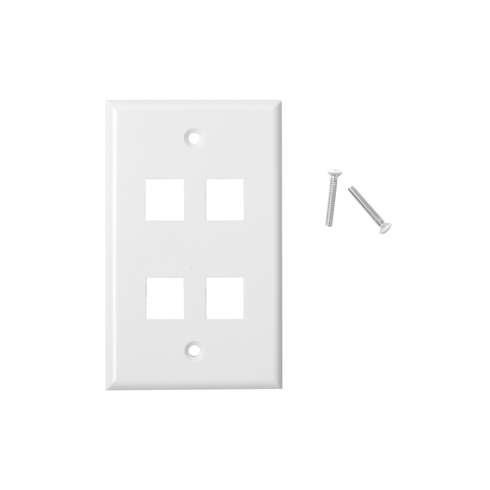 LinkedPRO Placa para Pared LP-FP-19, 4 Puertos, 1 Pieza, Blanco