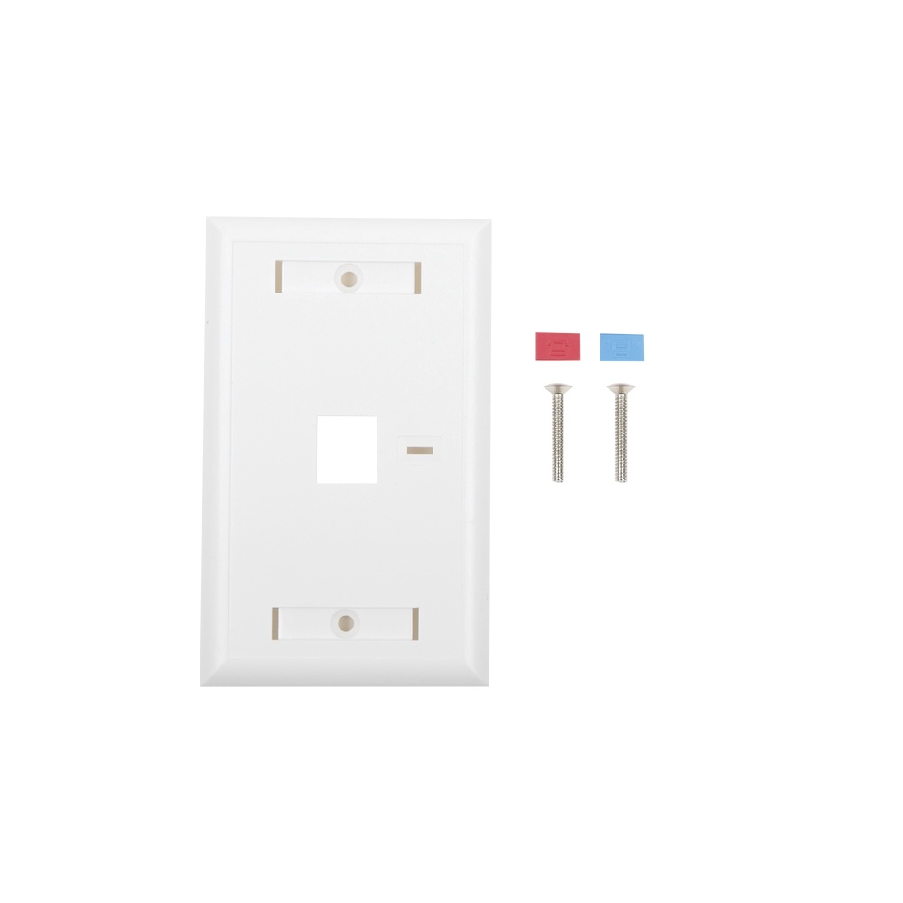 LinkedPRO Placa de Pared RJ-45, 1 Puerto, Blanco