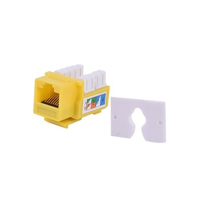 LinkedPRO Jack de Red Modular Cat5e, RJ-45, Amarillo/Blanco