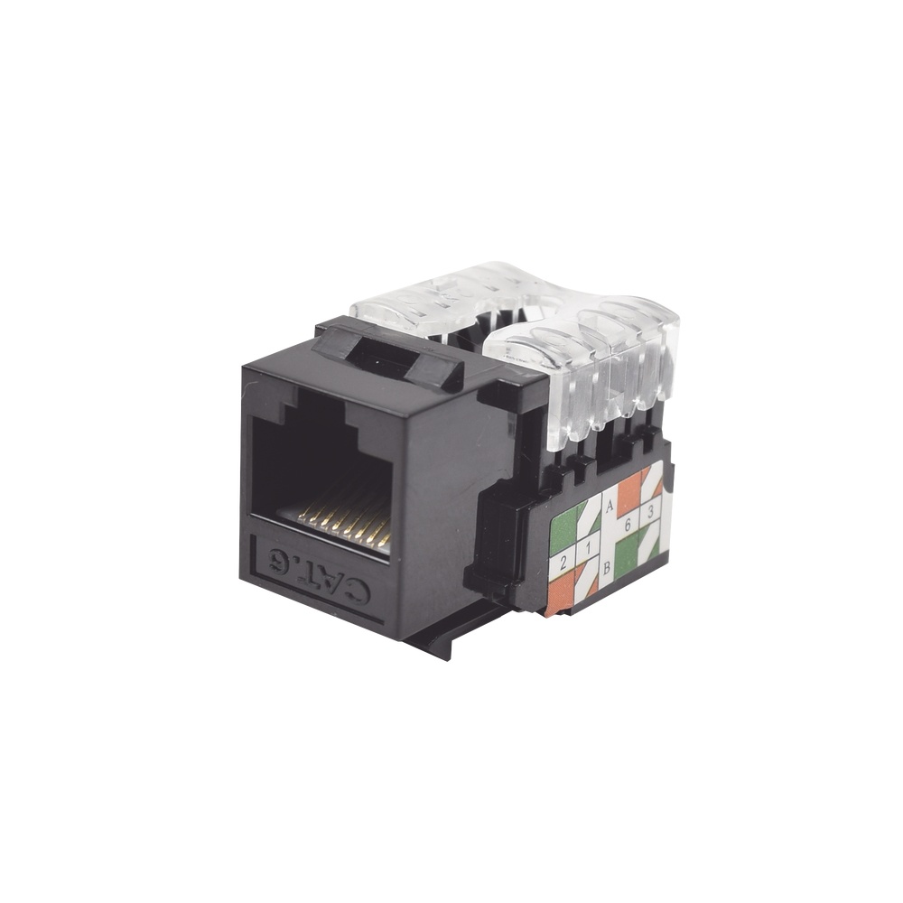LinkedPRO Conector Jack RJ-45 Cat6e, Negro