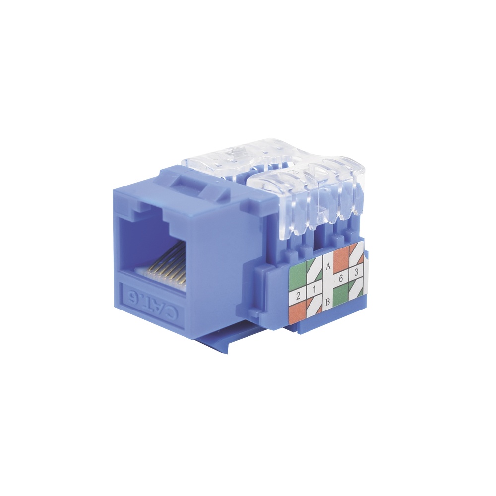 LinkedPRO Conector Jack RJ-45 Cat6e, Azul