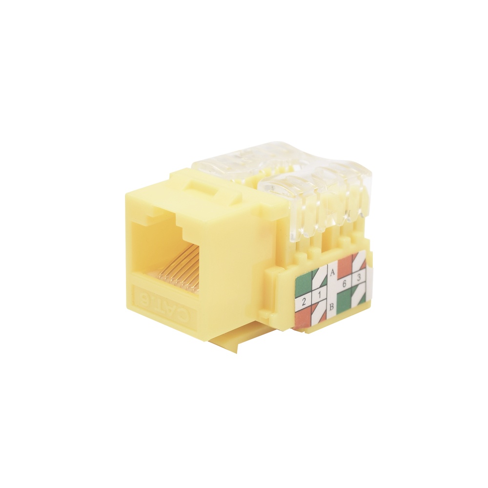 LinkedPRO Conector Jack RJ-45 Cat6e, Amarillo