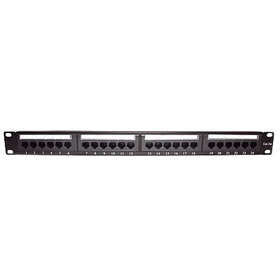 LinkedPRO Panel de Parcheo Cat5e UTP, 24 Puertos, 1U, Negro
