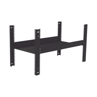 LinkedPRO Charola de Fijación Lateral 2U, hasta 30Kg, Negro