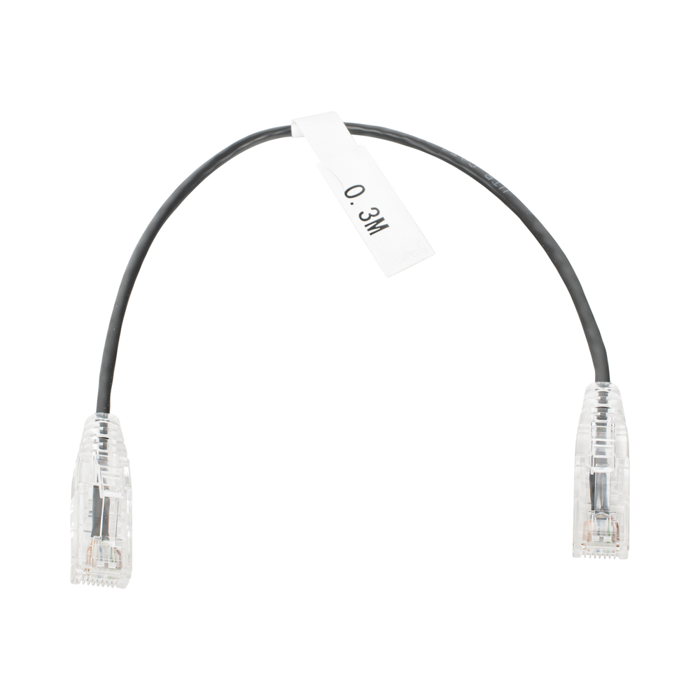 LinkedPRO Cable Patch Cat6 Slim UTP RJ-45 Macho - RJ-45 Macho, 30cm, Negro