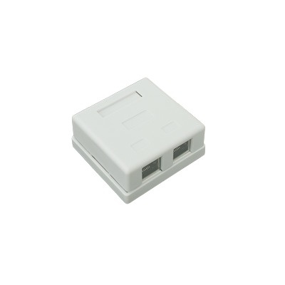 LinkedPRO Caja de Pared LP-WP-6037 STP Cat5e, 2x RJ-45, Blanco