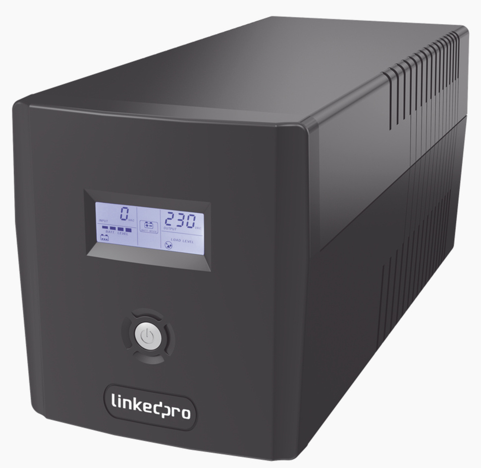 No Break Linkedpro LP1000LCD Línea Interactiva, 600W, 1000VA, Entrada 110V - 120V, Salida 120V, 6 Contactos