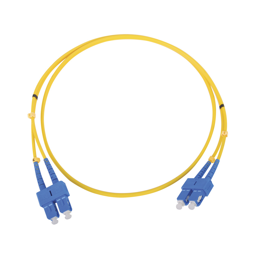 LinkedPRO Jumper de Fibra Óptica Monomodo SC/SC Macho - SC/SC Macho Duplex, 5 Metros, Amarillo