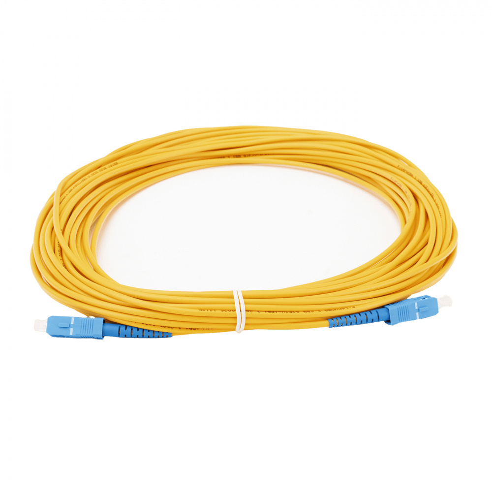 LinkedPRO Cable Fibra Óptica Monomodo G.652D SC Macho - SC Macho, Núcleo 125µm, Cubierta 9µm, 15 Metros, Amarillo