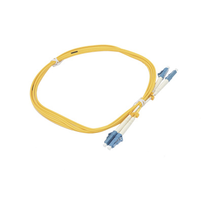 LinkedPRO Cable Fibra Óptica Monomodo Dúplex G.652D LC/UPC Macho - LC/UPC Macho, 2 Metros, Amarillo