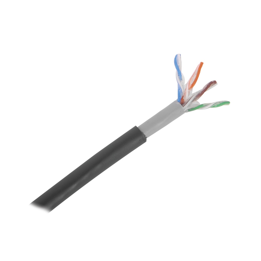 LinkedPRO Bobina de Cable Cat5e para Exterior, 305 Metros, Negro