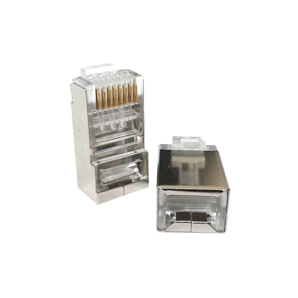 LinkedPRO Conector Cat5e RJ-45, Plata/Transparente