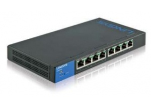 Switch Linksys Gigabit Ethernet LGS308, 8 Puertos 10/100/1000 Mbps, 16 Gbit/s, 8000 Entradas - Administrable