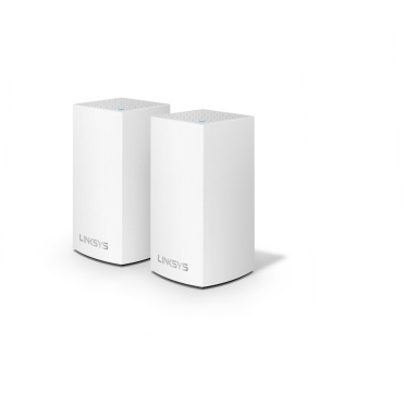 Router Linksys con Sistema de Red Wi-Fi en Malla Doble Banda Velop AC1300x2, 1267 Mbit/s, 2.4/5GHz, 2x RJ-45 - Kit de 2 Piezas
