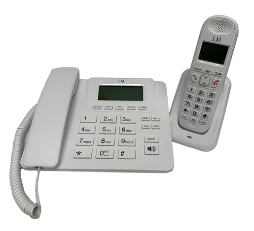 Lm Teléfono Alámbrico con Extensión LM-1572, Altavoz, Blanco