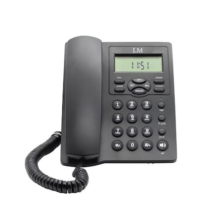 Lm Teléfono Alámbrico LM-1802, Altavoz, Negro