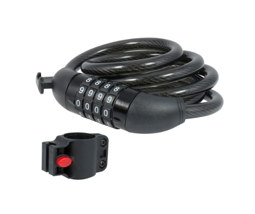 Lock Candado de Cable de Combinación, 120cm, 3 Discos Programables