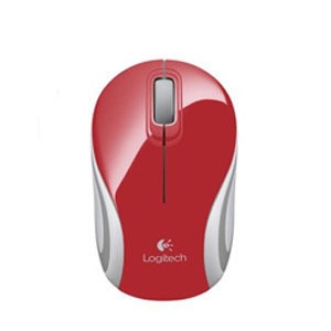 Mini Mouse Logitech Óptico M187, Inalámbrico, USB, 1000DPI, Rojo
