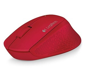 Mouse Logitech Óptico M280, Inalámbrico, 1000DPI, USB, Rojo
