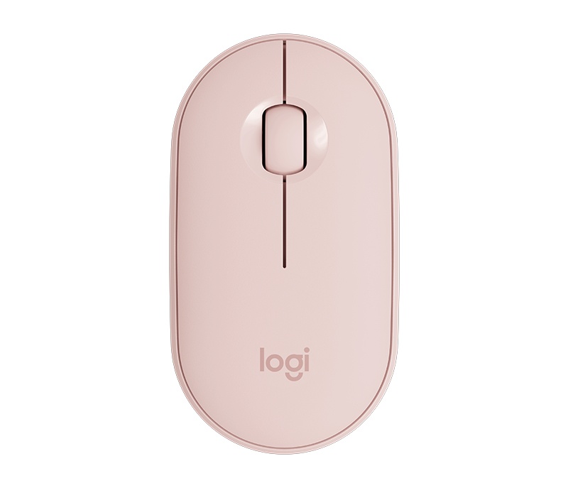 Mouse Logitech Óptico Pebble M350, Inalámbrico, Bluetooth, 1000DPI, Rosa