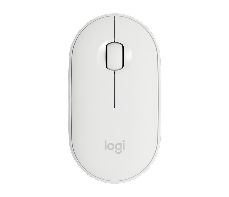 Mouse Logitech Óptico Pebble M350, Inalámbrico, Bluetooth, 1000DPI, Blanco