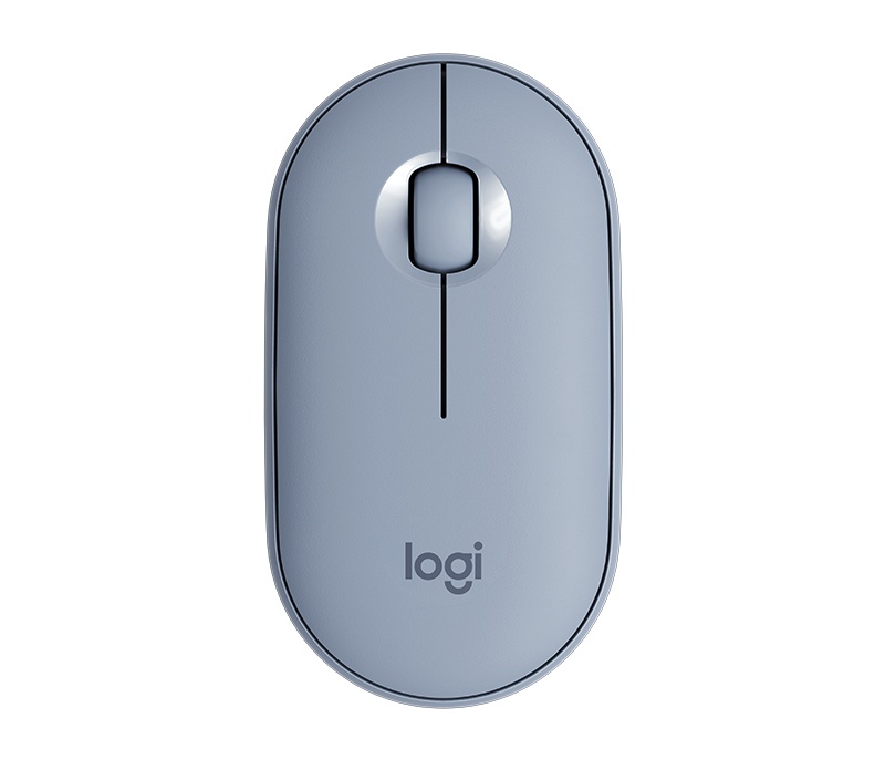 Mouse Logitech Óptico Pebble M350, Inalámbrico, Bluetooth, 1000DPI, Azul Grafito
