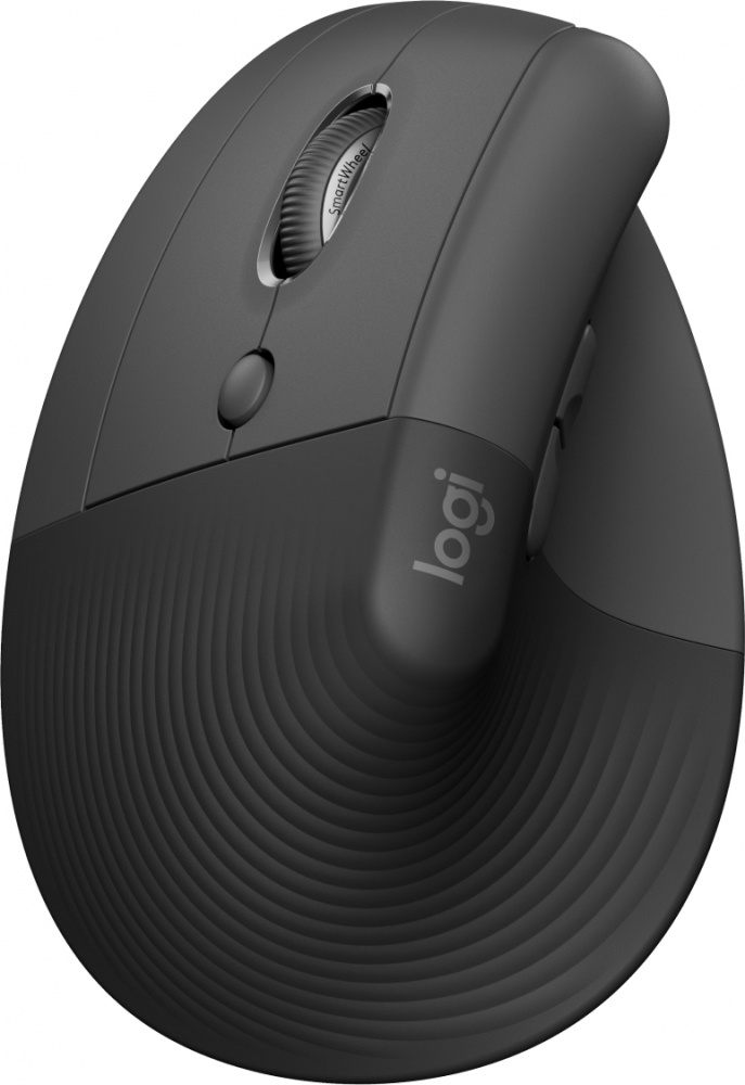 Mouse Vertical Ergonómico Logitech Óptico Lift Left, Inalámbrico, USB-A, Izquierdo, 1000DPI, Grafito