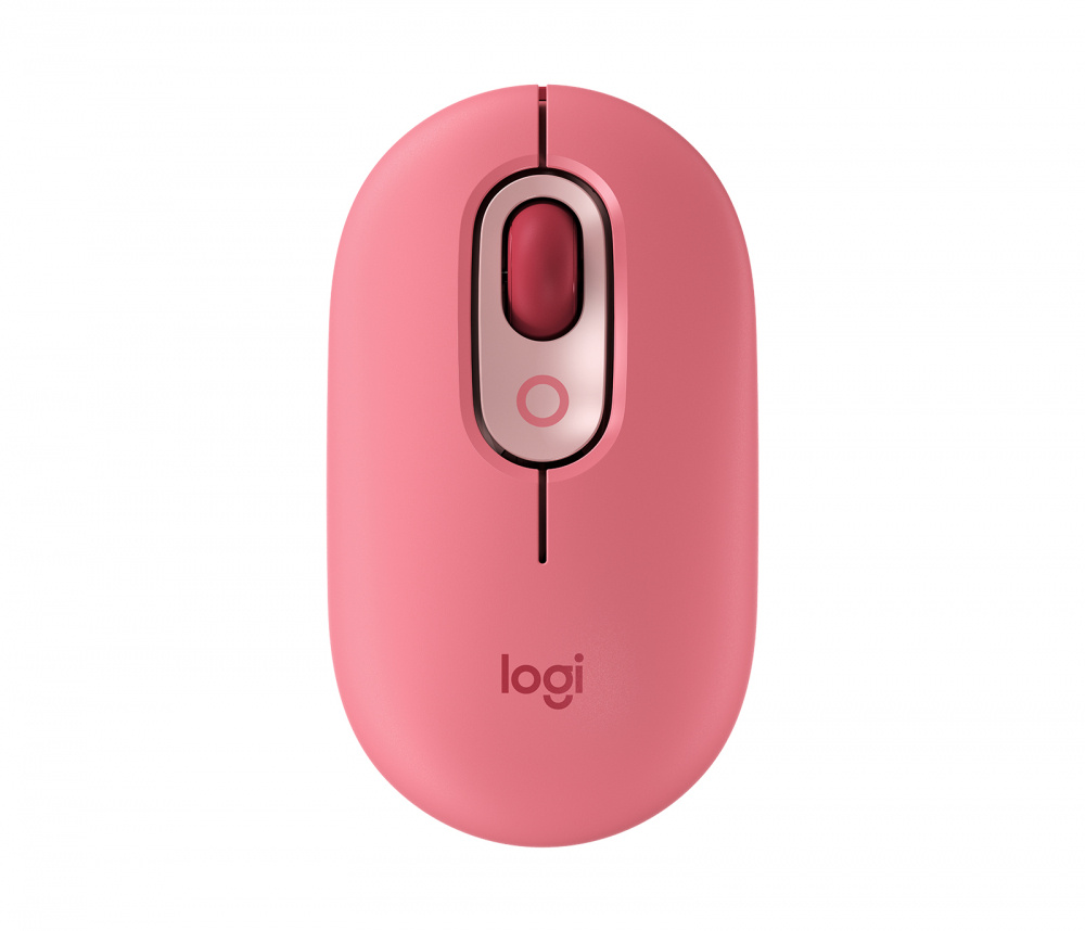 Mouse Logitech Óptico POP, Inalámbrico, Bluetooth, 4000DPI, Rosa Coral