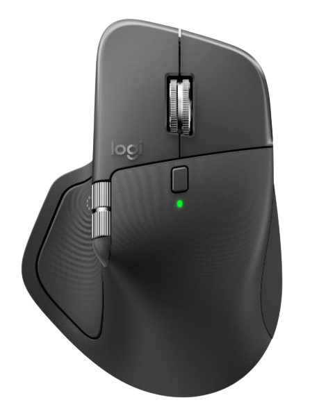 Mouse Ergonómico Logitech MX Master 4, Inalámbrico, BlueEye, 8.000DPI, Bluetooth, Negro