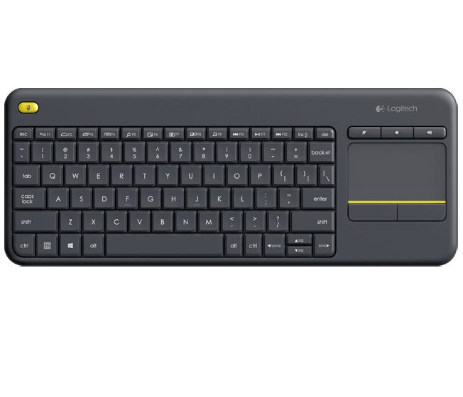 Teclado Logitech Touch K400 Plus, Inalámbrico, USB, Negro (Inglés)