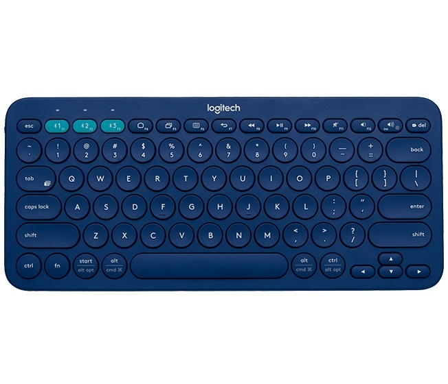 Teclado Logitech K380, Inalámbrico, Bluetooth, Azul (Español)