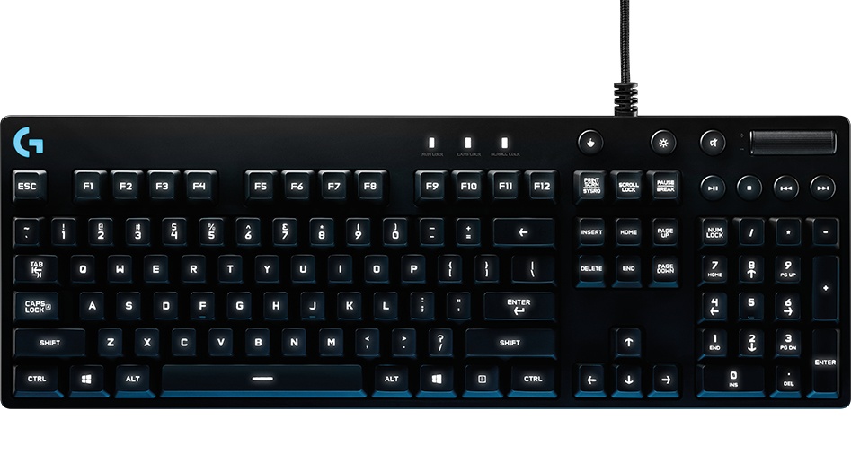 Teclado Gamer Logitech G810 Orion Spectrum RGB, Teclado Mecánico, Romer-G, Alámbrico, USB, Negro (Inglés)