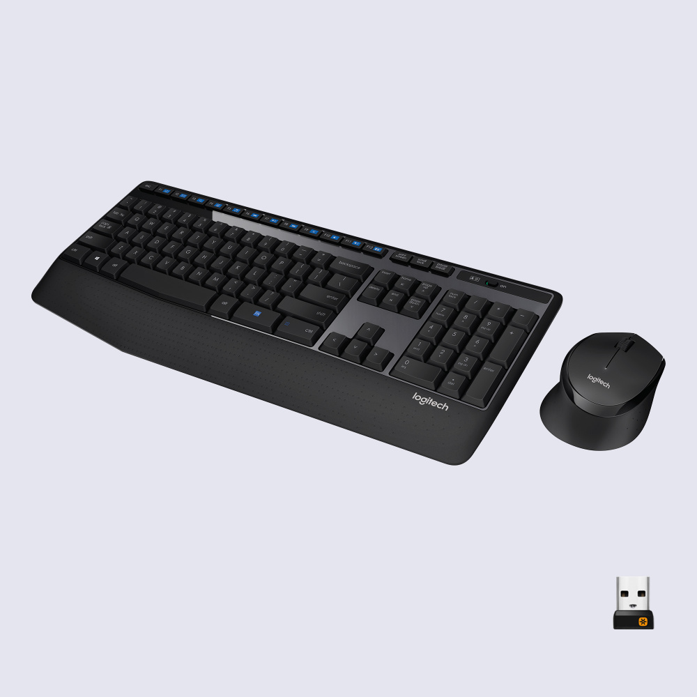 Kit de Teclado y Mouse Logitech MK345, Inalámbrico, USB, Negro (Español)