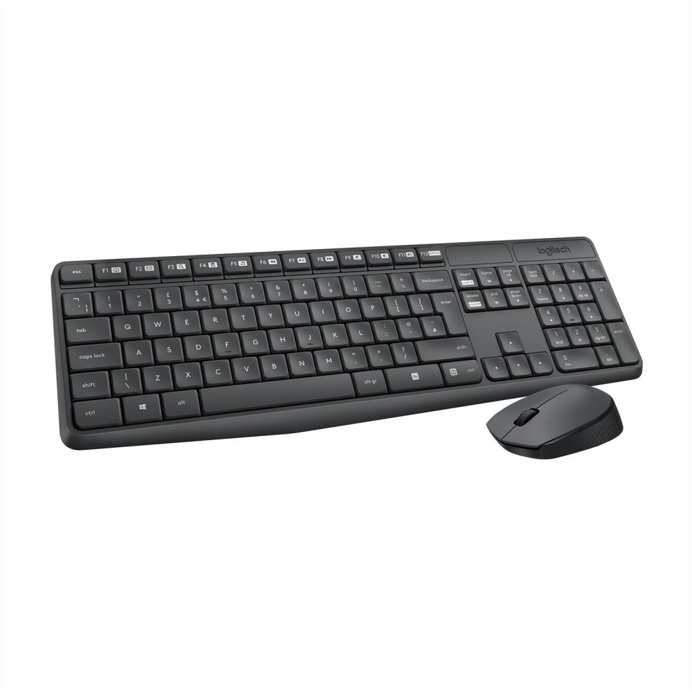 Kit de Teclado y Mouse Logitech MK235, Inalámbrico, USB, Negro (Español)