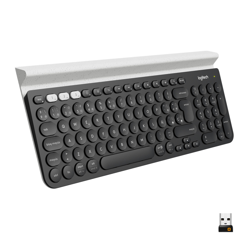 Teclado Logitech K780, Inalámbrico, Bluetooth, Negro (Español)