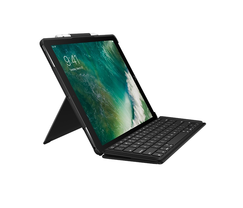 Logitech Funda con Teclado para iPad Pro 12.9", Negro