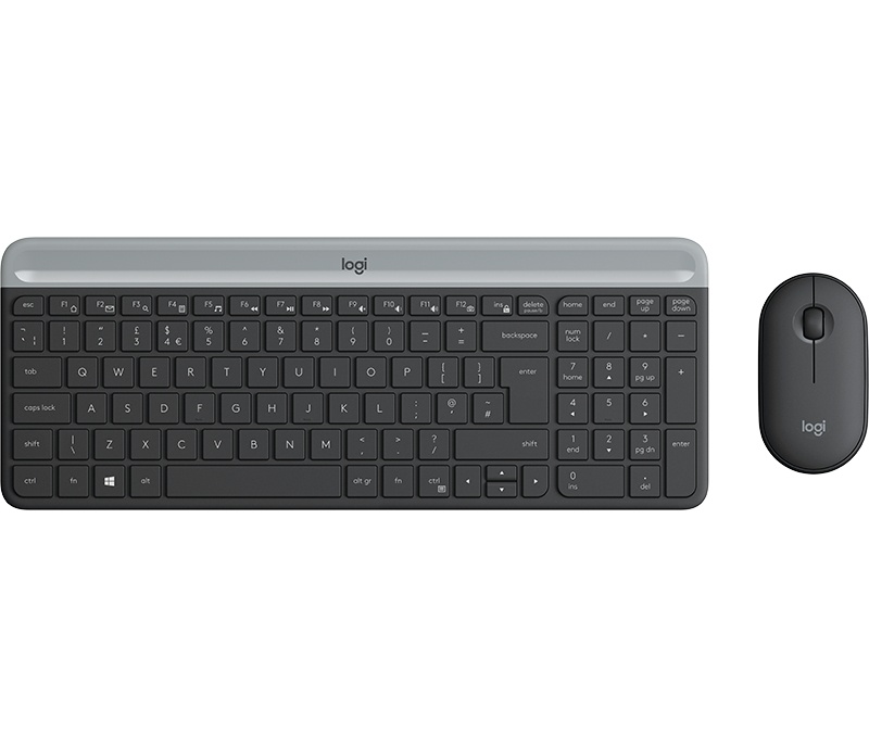 Kit de Teclado y Mouse Logitech MK470, RF Inalámbrico, USB, Negro/Grafito (Español)