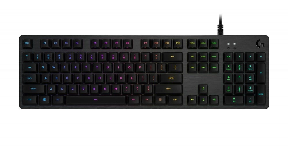 Teclado Gamer Logitech G512 LIGHTSYNC RGB, Teclado Mecánico, Alámbrico, Negro (Inglés)
