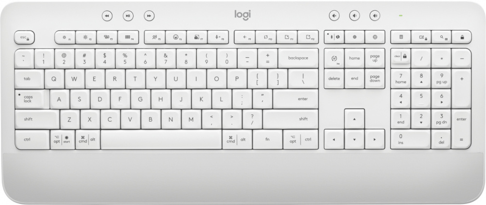Teclado Logitech Signature K650, Inalámbrico, Bluetooth, Blanco (Español)