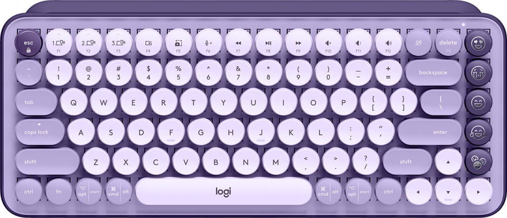 Teclado Logitech Pop Keys, Teclado Mecánico, Inalámbrico, Morado (Español)