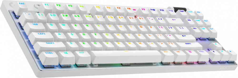 Teclado Gamer Logitech PRO X TKL LED RGB TKL, Teclado Mecánico, Logitech Tactile, Inalámbrico, USB/RF Inalámbrico/Bluetooth, Blanco, Inglés
