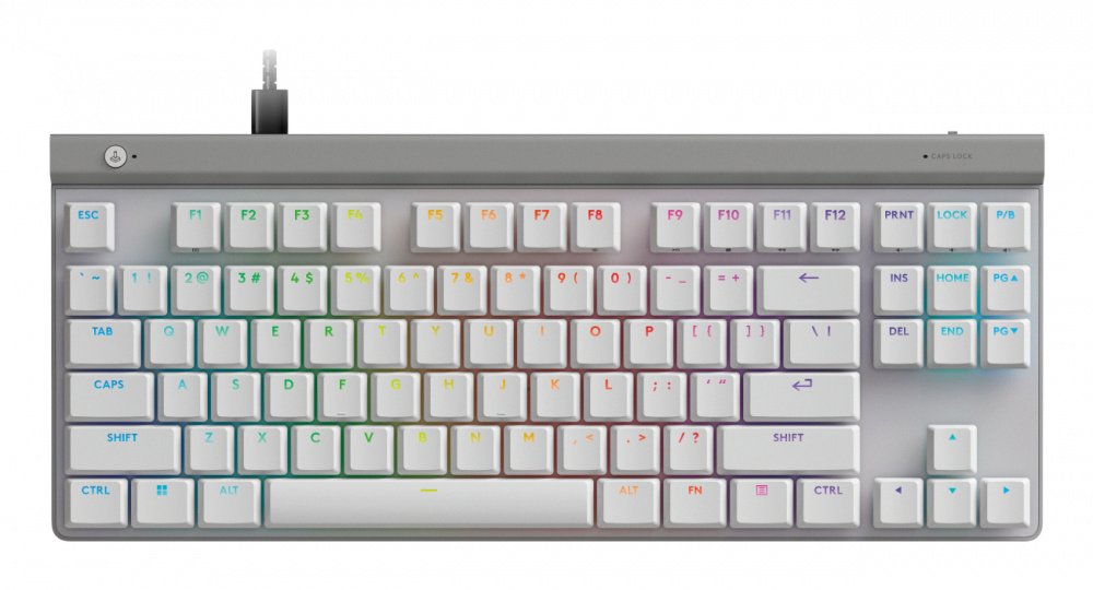 Teclado Gamer Logitech G515 LED RGB TKL, Teclado Mecánico, Logitech Tactile, Alámbrico, USB, Blanco, Inglés