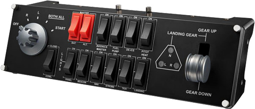 Logitech G Flight Switch Panel Saitek para PC, Alámbrico, USB, Negro