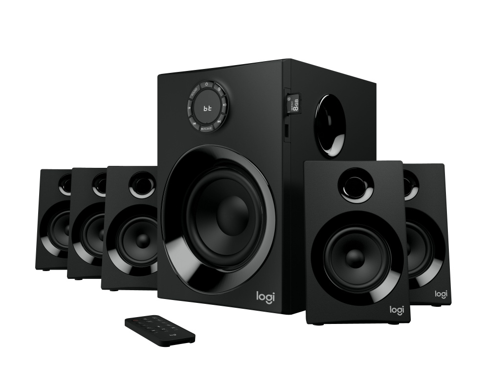 Logitech Sistema de Bocinas con Subwoofer Z607, Bluetooth, Alámbrico, 5.1, 80W RMS, USB, Negro