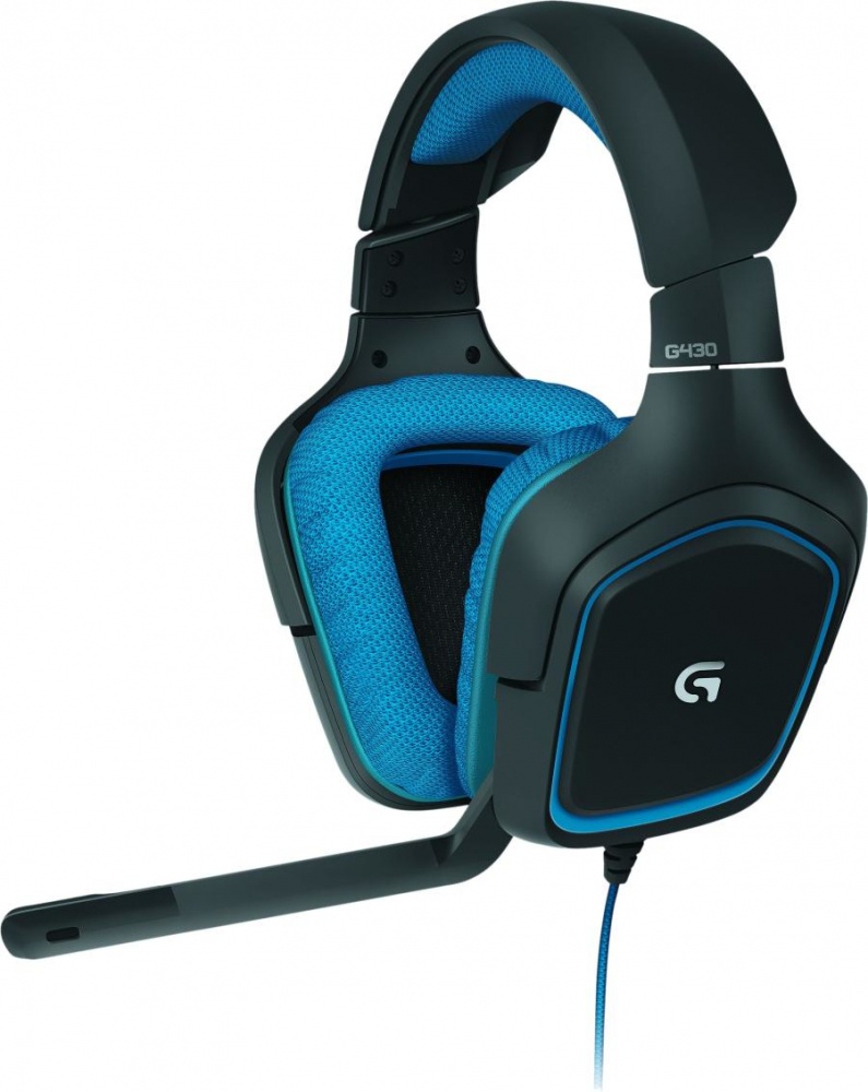 Logitech Audífonos Gamer G430  7.1, Alámbrico, Negro/Azul
