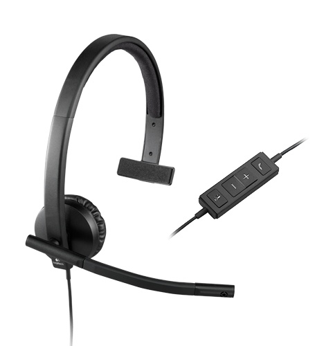 Logitech Monoaural H570e, Alámbrico, USB-A