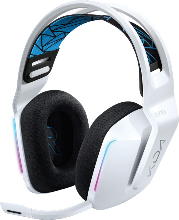 Logitech Audífonos Gamer G733 para PS4/PS5/Nintendo Switch, Inalámbrico, USB, Blanco/Negro