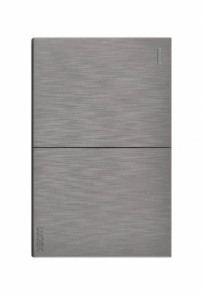 Lucek Placa con Apagador BF02-P, 2 Interruptores, 127 - 250V, 16A, Plata